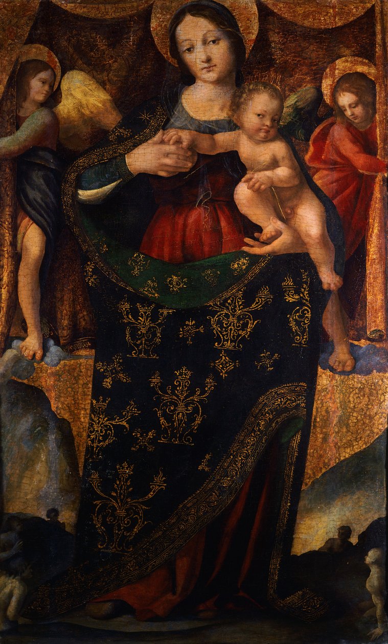 Our Lady of Grace, detalj fra altertavlen til Madonnaen og de hellige av Andrea Sabatini