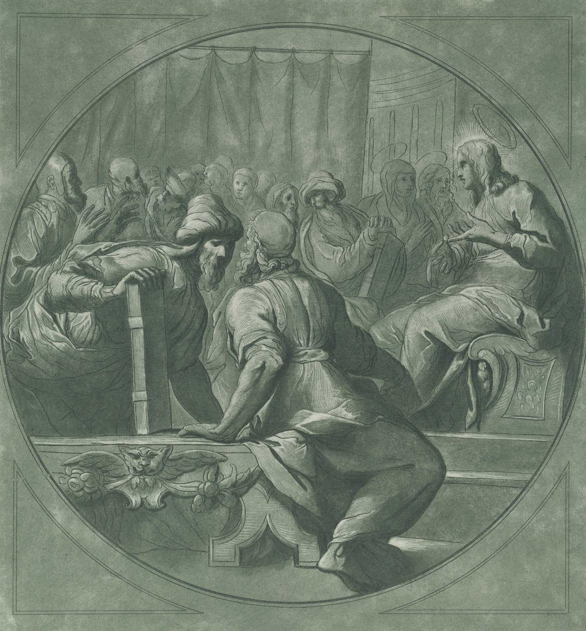 Kristus forvirrer legene, 1750-70. av Andrea Scacciati