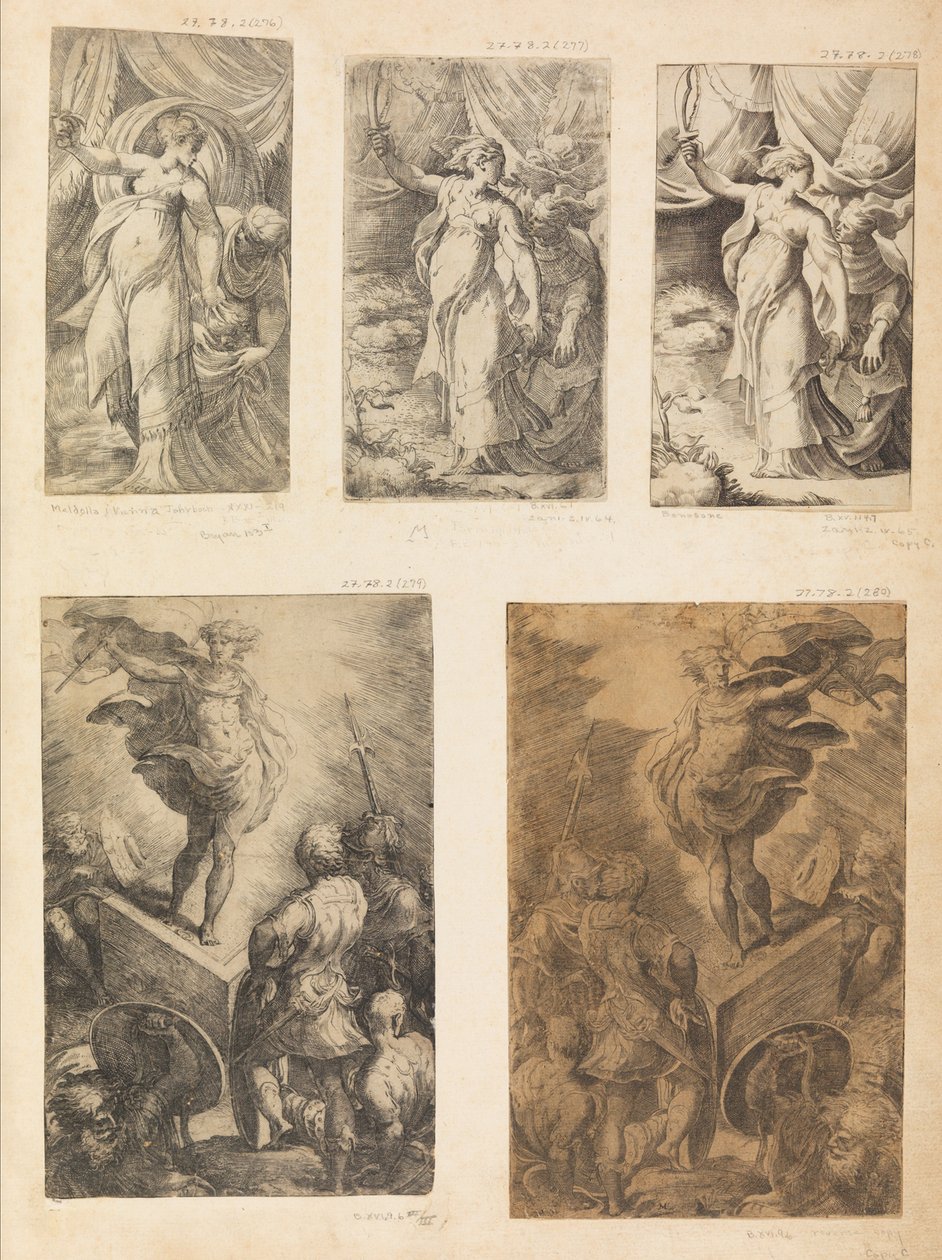 Judith, oppstandelsen, ca. 1540-43. av Andrea Schiavone