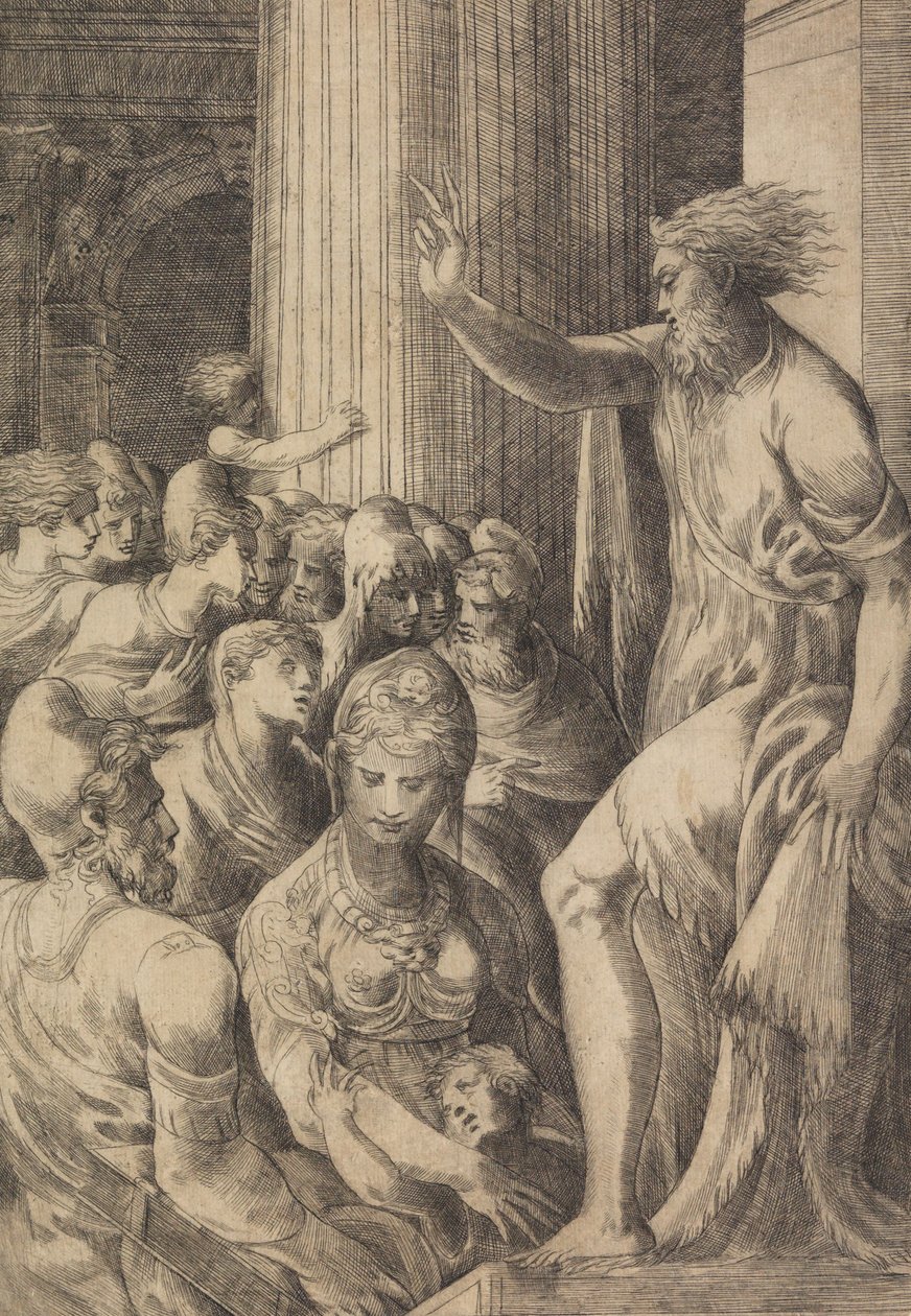 St. Paul forkynner i Athen, ca. 1548-53. av Andrea Schiavone