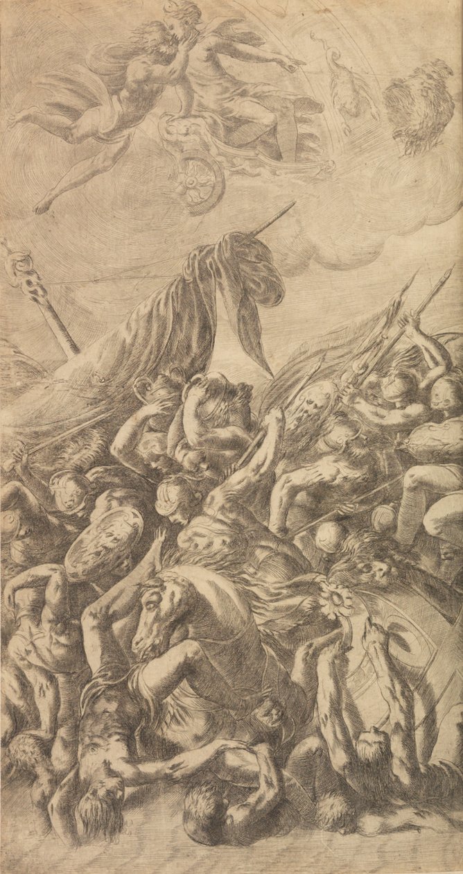 Bortføringen av Helen, 1547. av Andrea Schiavone