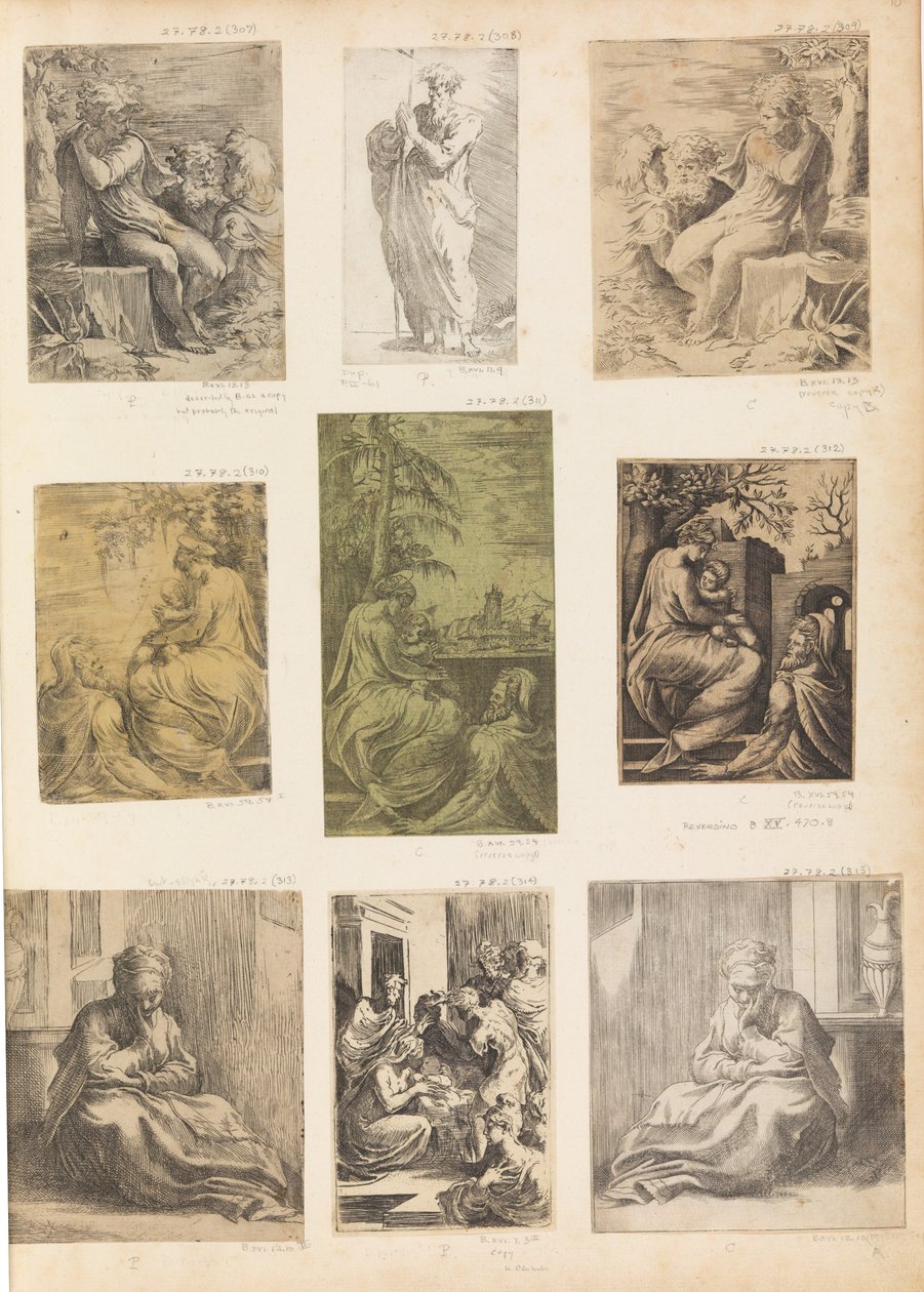 Den hellige familie, ca. 1538-42. av Andrea Schiavone