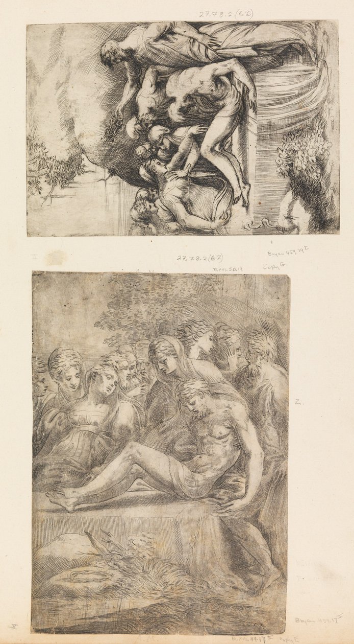Klagesangen over den døde Kristus, ca. 1545-50. av Andrea Schiavone