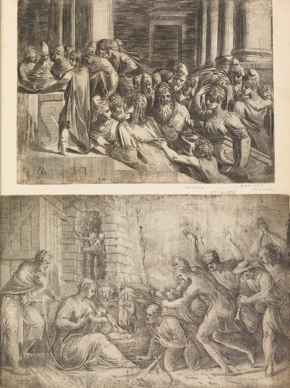 Fødselen, ca. 1558-60. av Andrea Schiavone