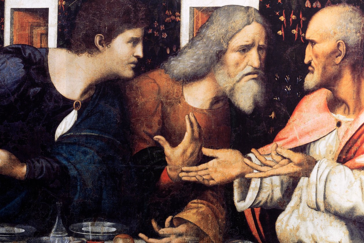 Abbey (Tongerlo Abbey). Maleri. Siste måltid. 1506-1507. Detalj (maleri) av Andrea Solario