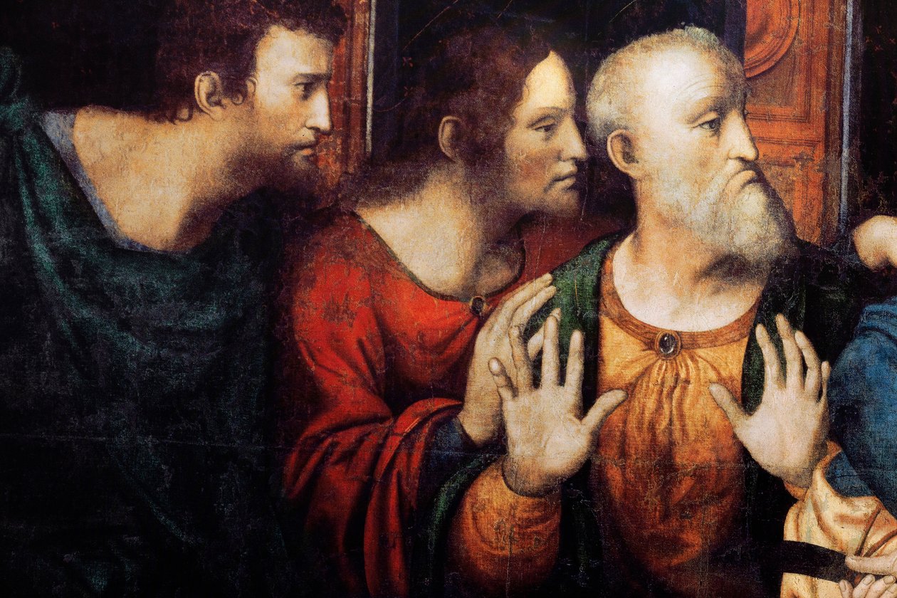 Abbey (Tongerlo Abbey). Maleri. Siste måltid. 1506-1507. Detalj (maleri) av Andrea Solario