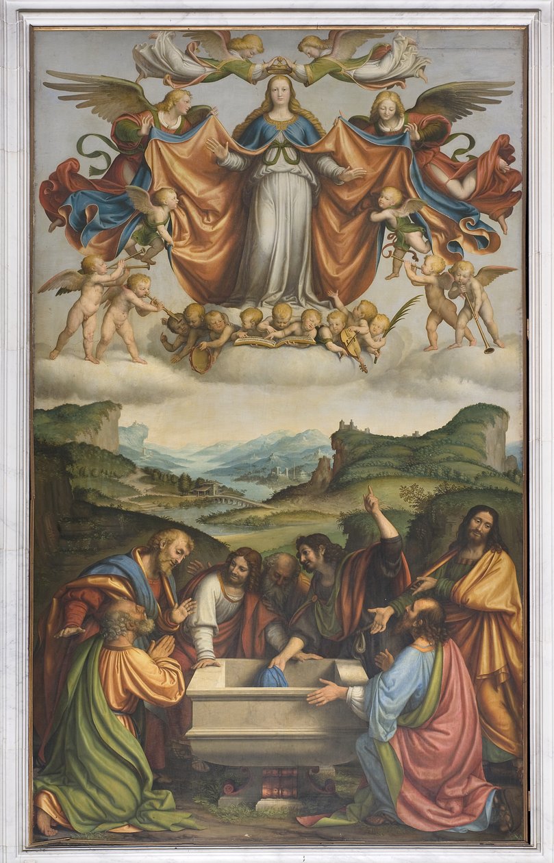 Jomfru Marias himmelfart, ca. 1520 av Andrea Solario