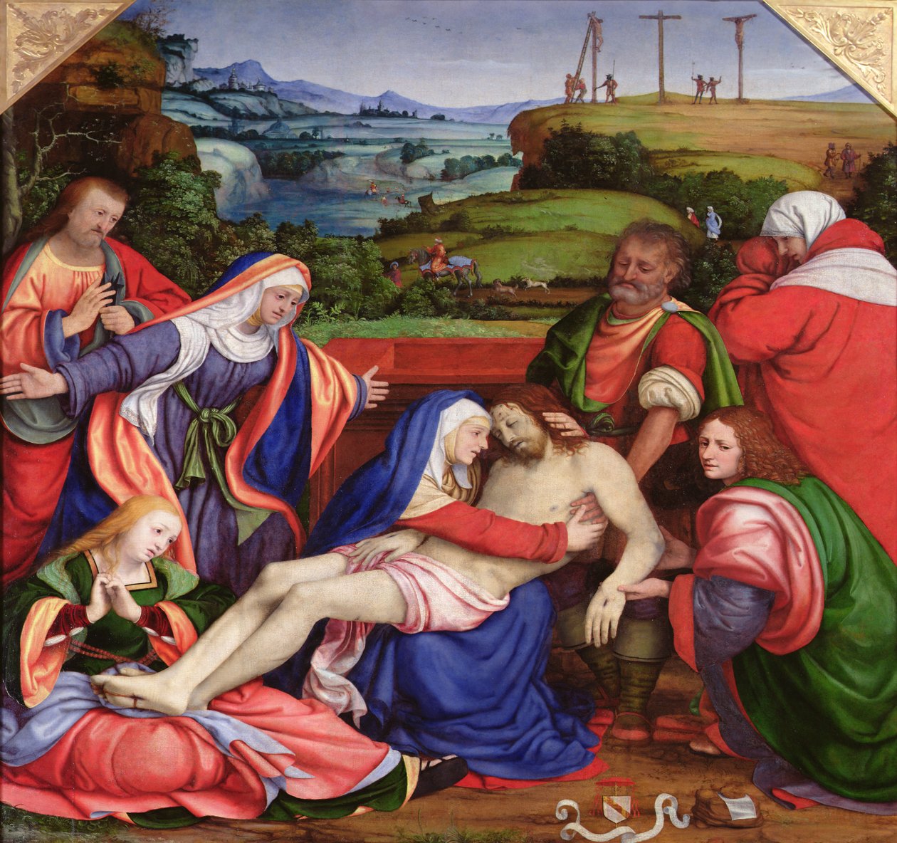 The Lamentation of Christ, ca. 1504-07 (olje på panel) av Andrea Solario