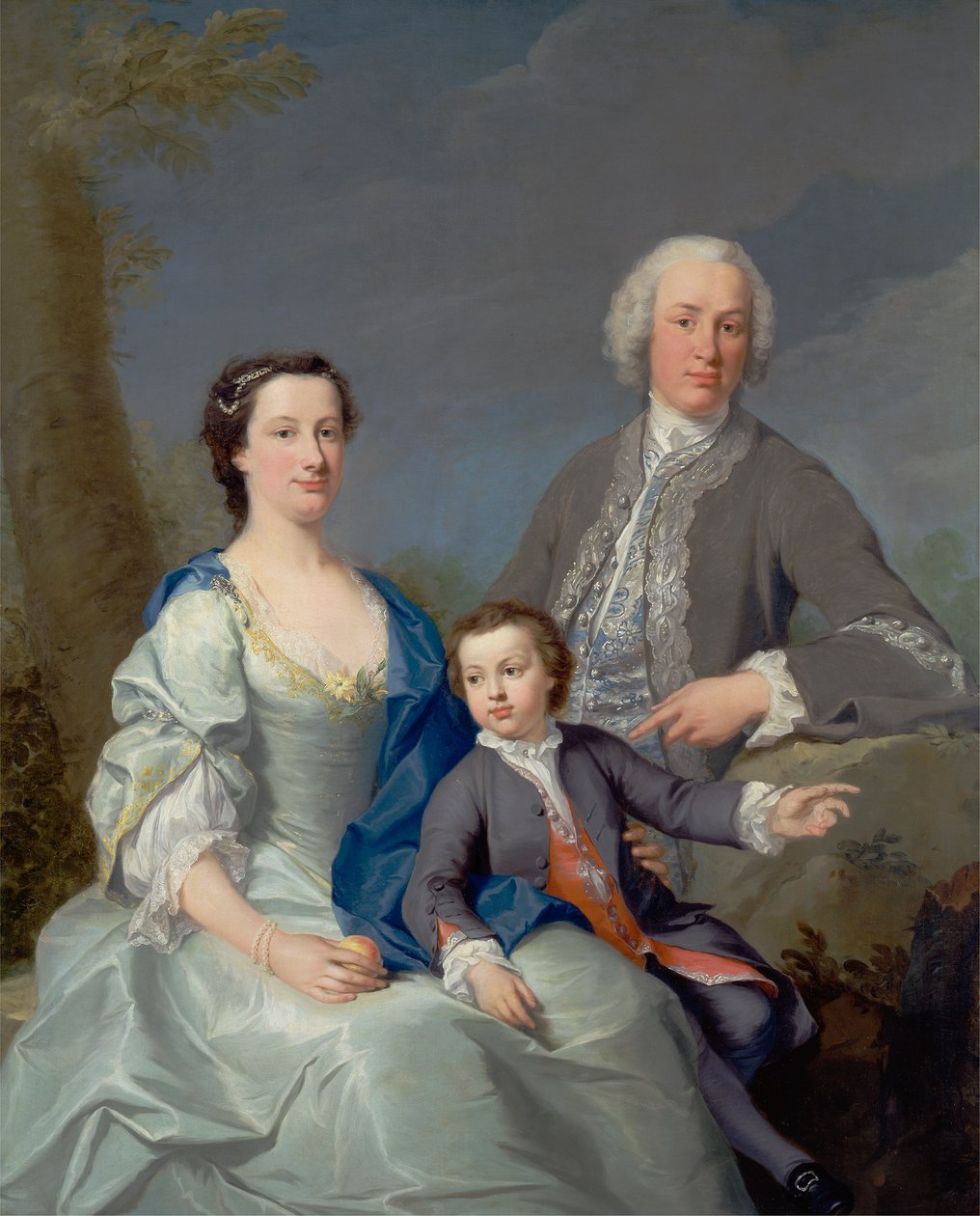 Sir Robert og Lady Smyth med deres sønn, Hervey av Andrea Soldi