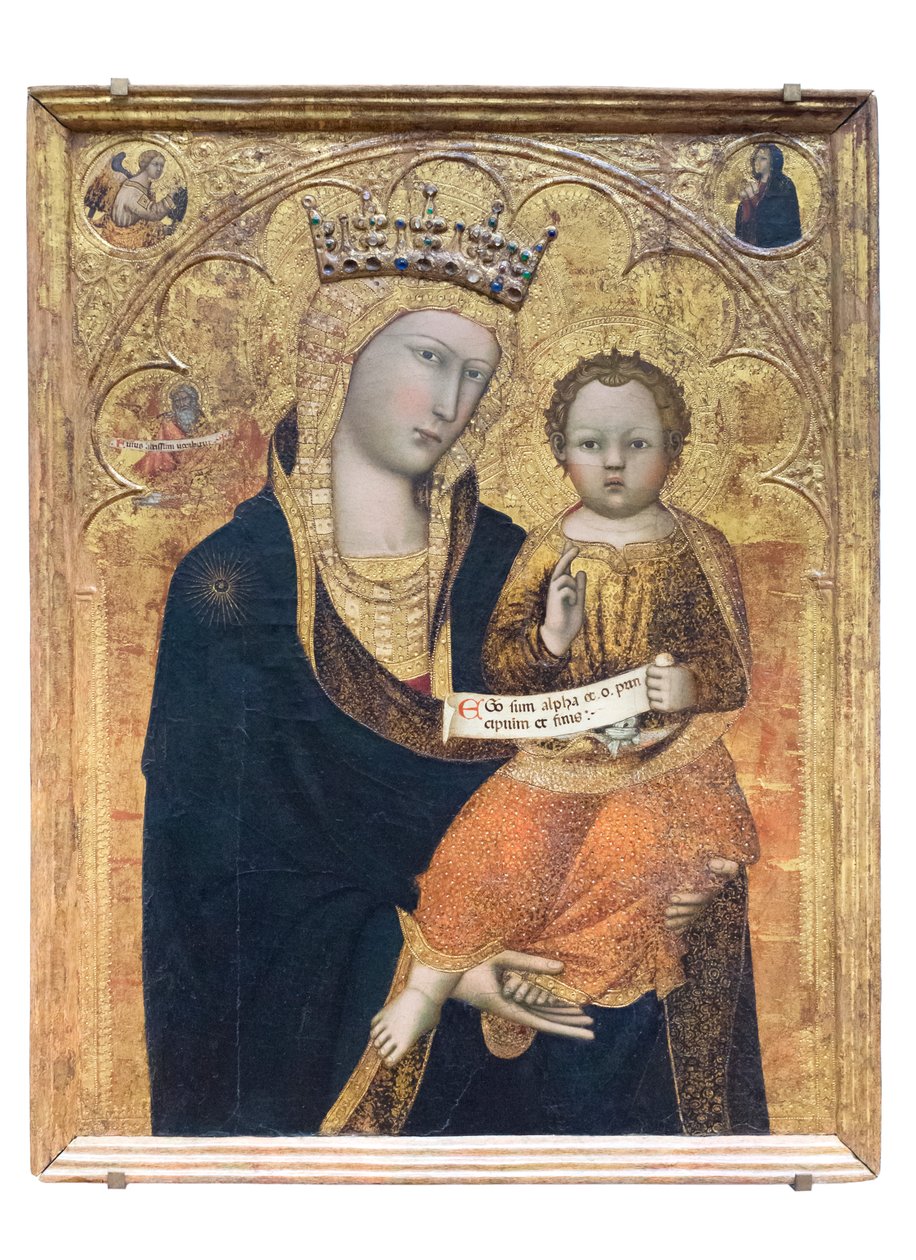 Madonna og barn med St Luke evangelisten av Andrea Vanni
