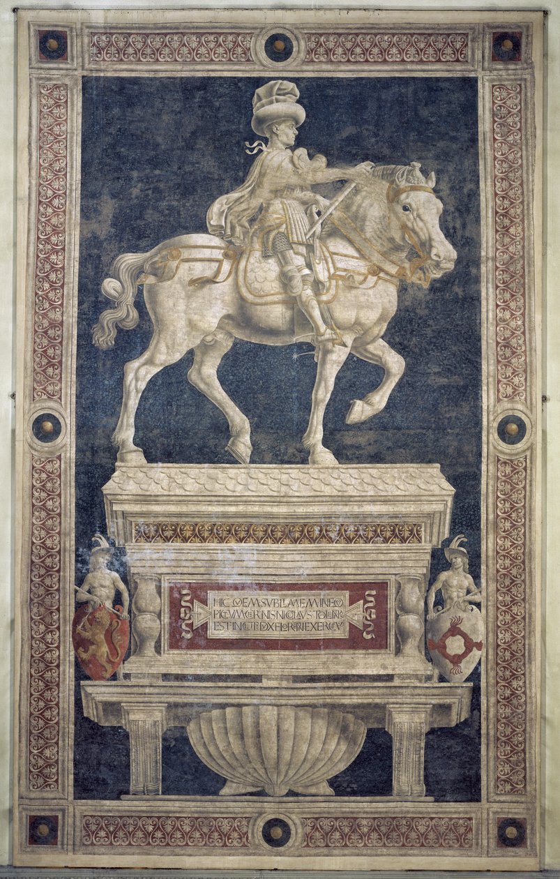 Ridemonument til Niccolo Marucci da Tolentino (d.1435), 1456 (fresco) av Andrea del Castagno