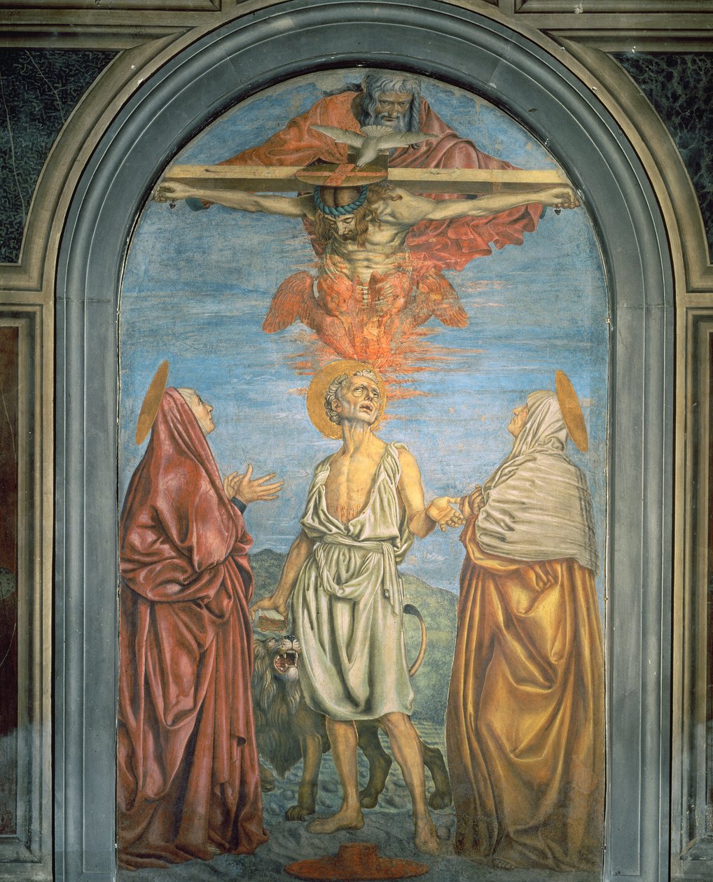 Hellig Treenighet med St. Hieronymus av Andrea del Castagno