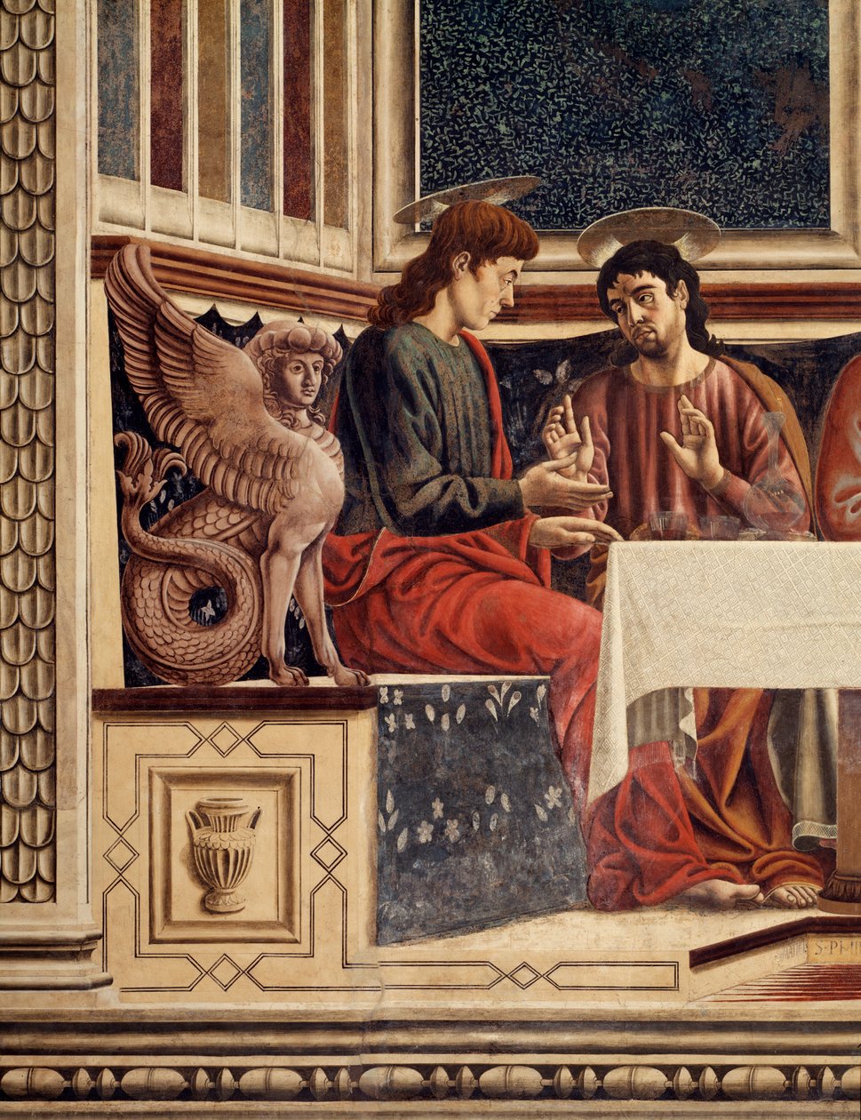 Siste kveldsmat, detalj av Philip og Matthew (Fresco av Andrea del Castagno