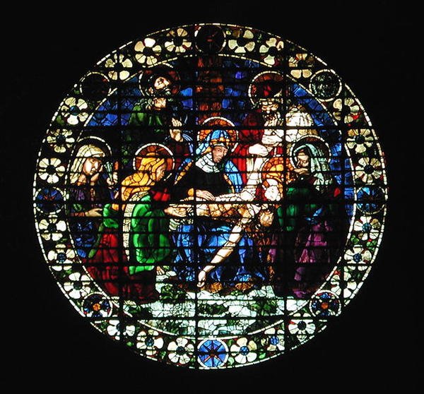 Oculus som skildrer Kristi avsetning, 1444 av Andrea del Castagno