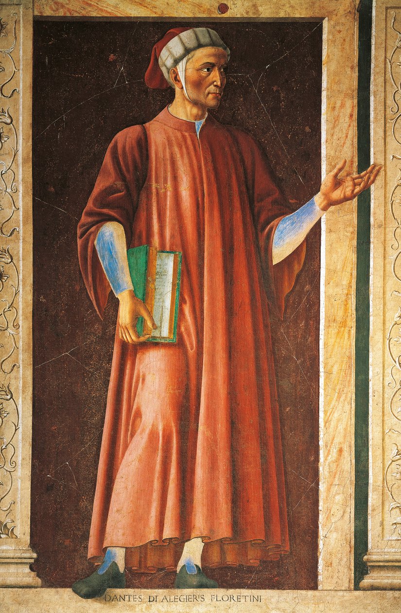 Portrett av Dante Alighieri (fersk) av Andrea del Castagno