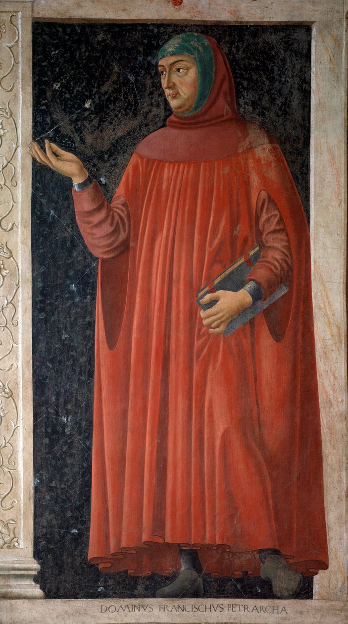 Portrett av Francesco Petrarca (fersk, rundt 1451) av Andrea del Castagno