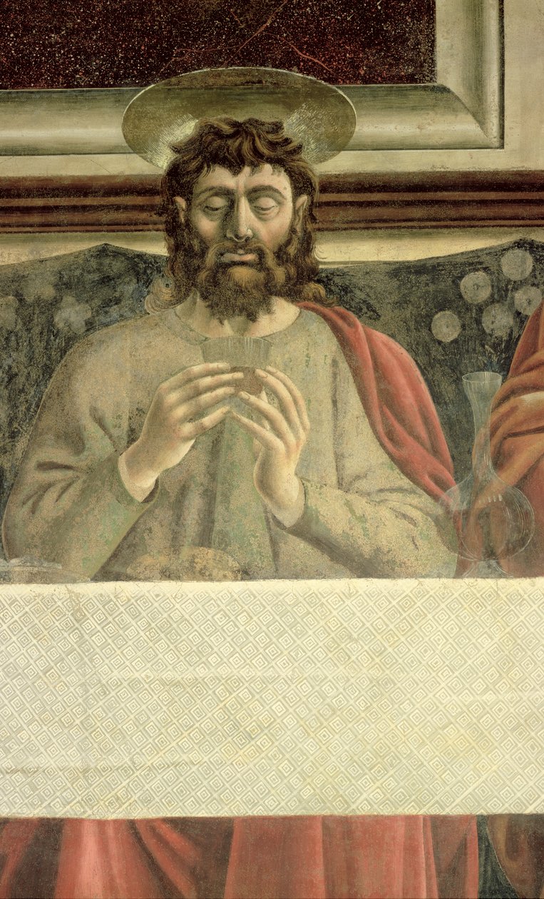 The Last Supper, detalj av St. James the Greater, 1447 freskomaleri av 85172 av Andrea del Castagno