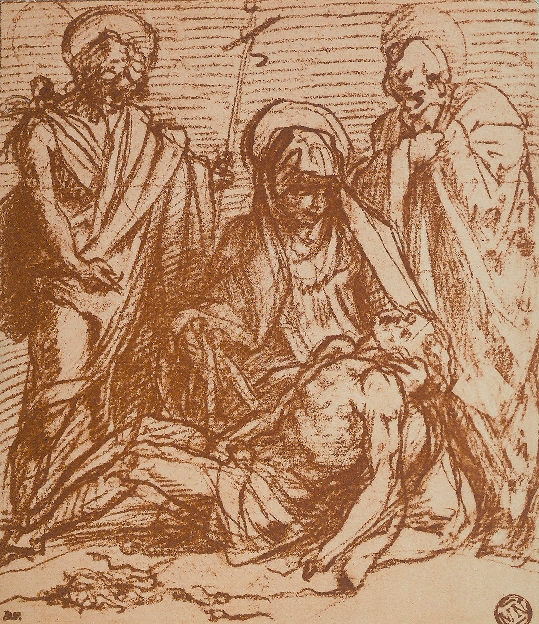 Dead Christ in the Virgins arms (Pieta) av Andrea del Sarto