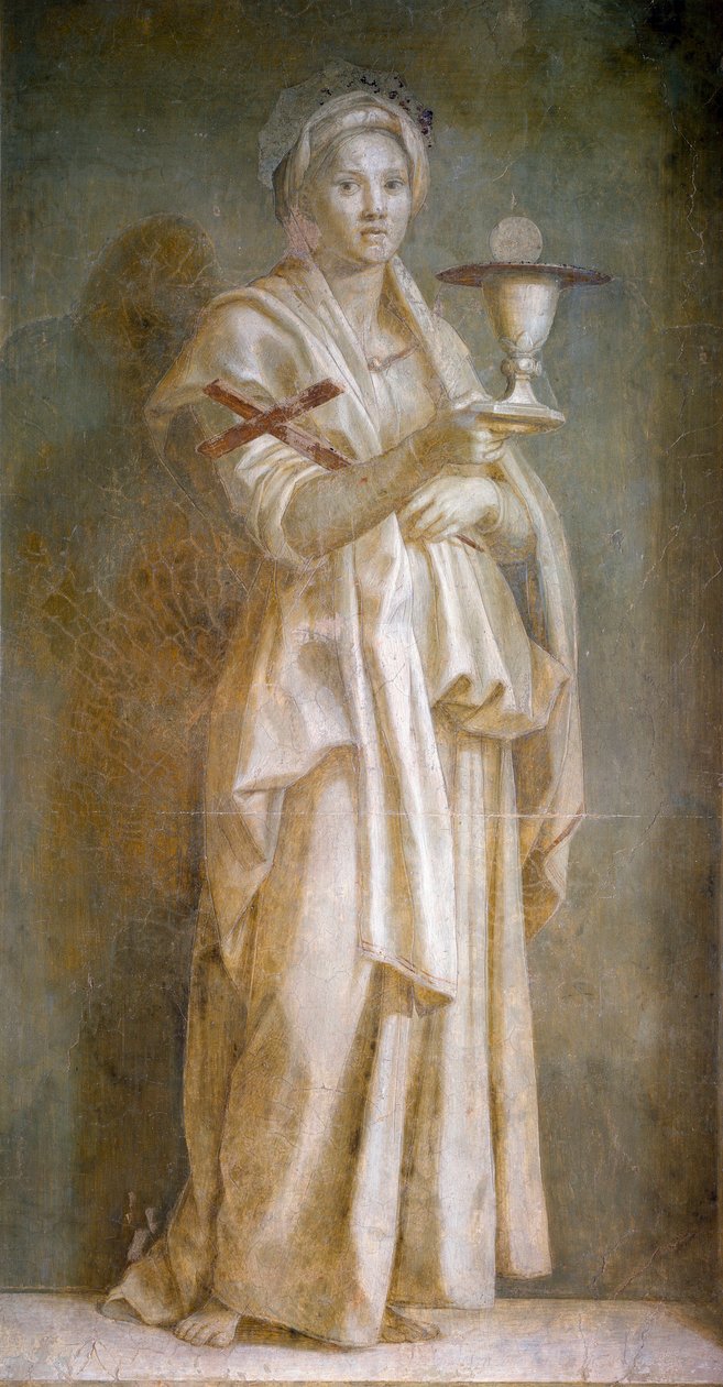 La Faith Fresco av Andrea del Sarto (1486-1531) 1522 Dim.194x110 cm Firenze, Chiostro dello Scalzo av Andrea del Sarto