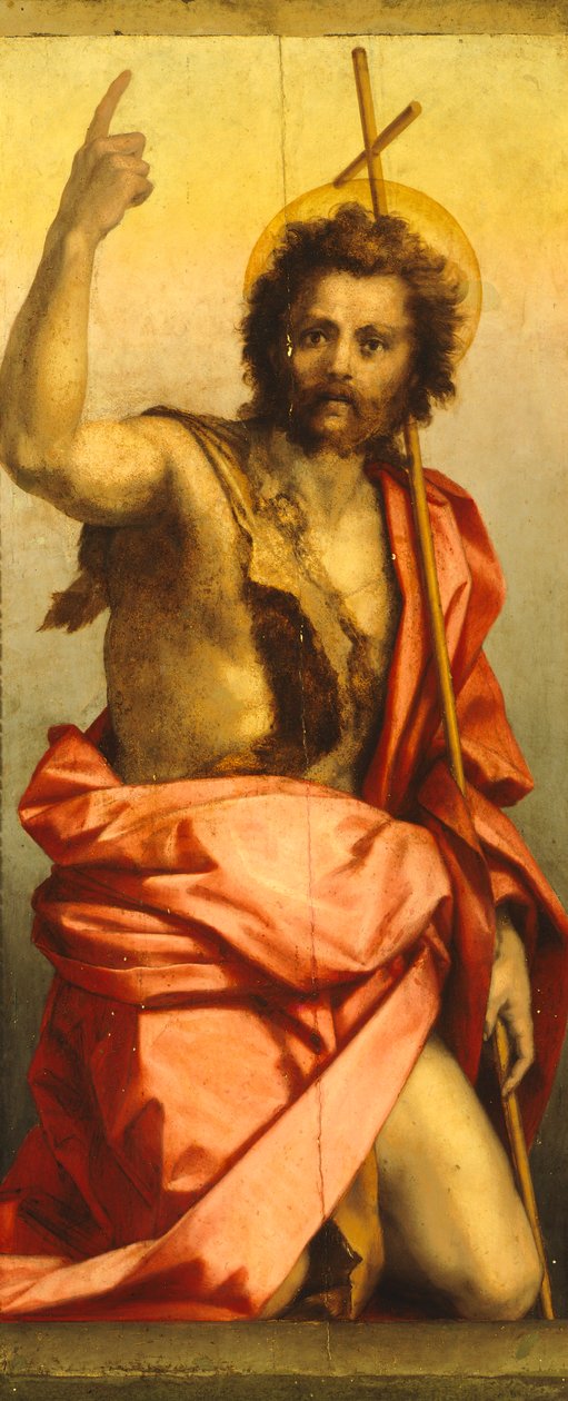 Maleri av døperen Johannes (olje på panel) av Andrea del Sarto
