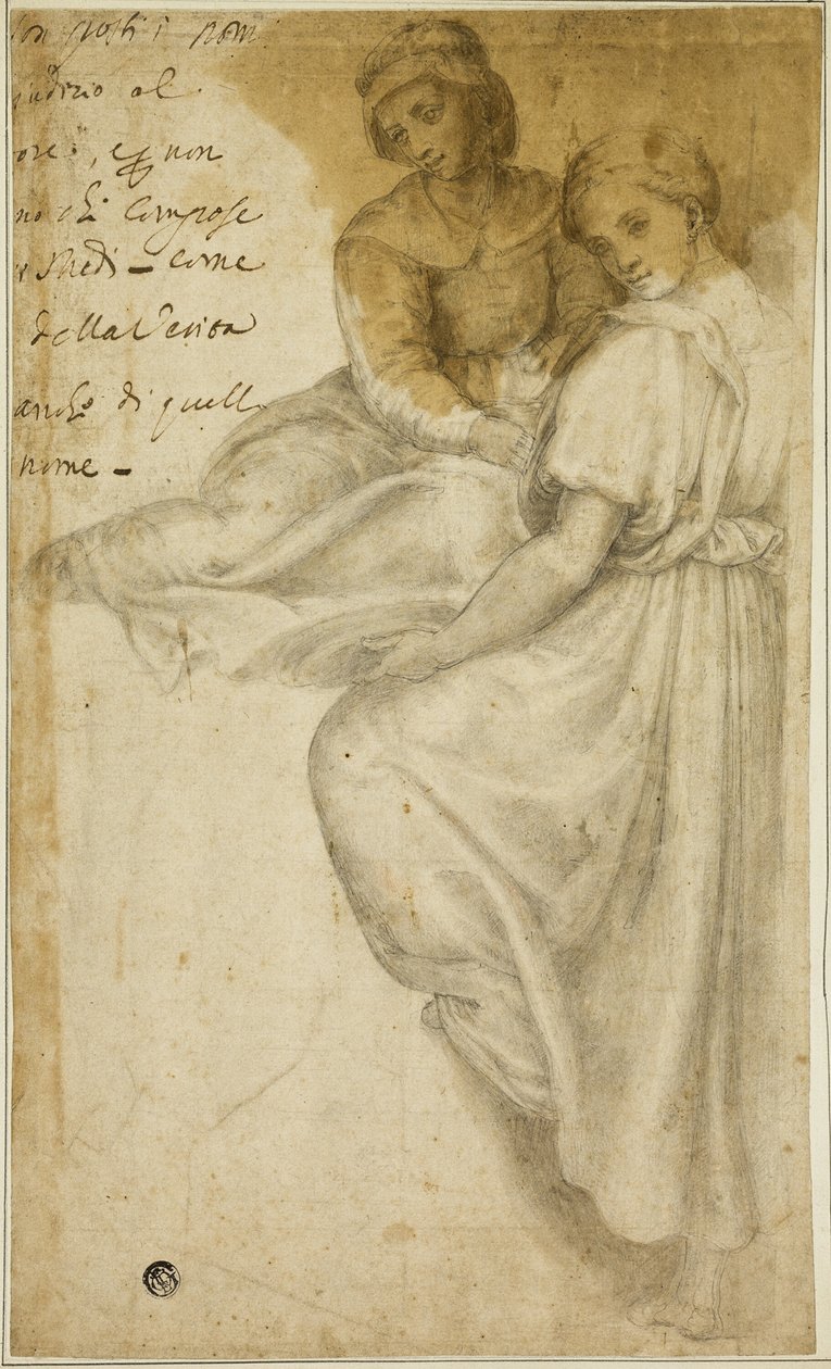 Saint Anne og stående kvinne med Salver av Andrea del Sarto
