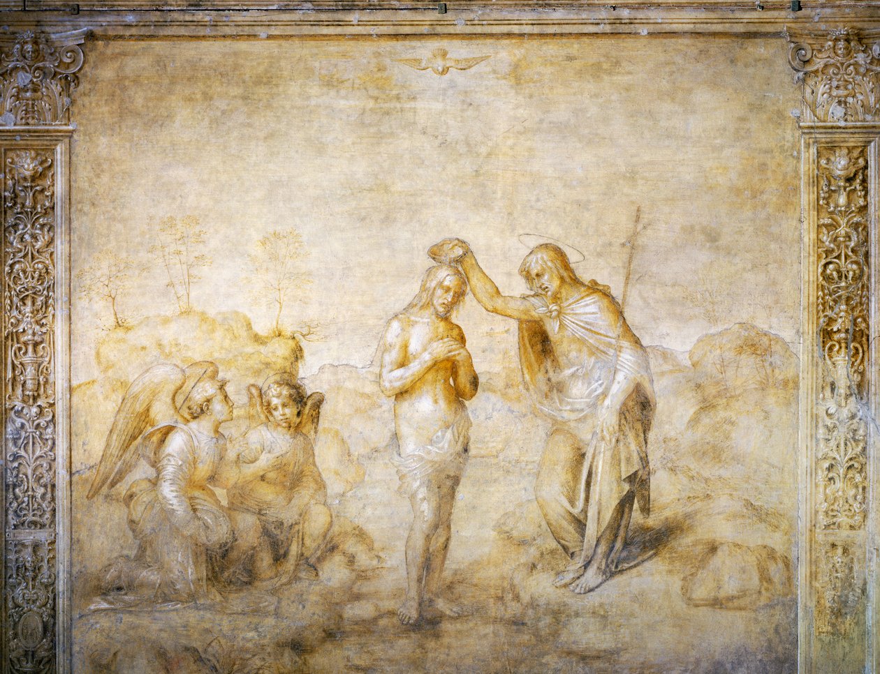 Den hellige Johannes døper Jesus av Andrea del Sarto