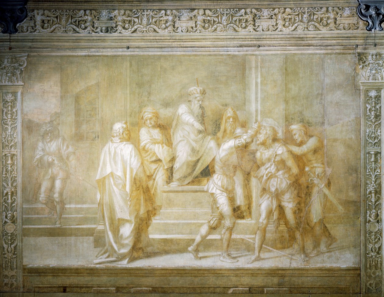 Johannes ble tatt til fange etter ordre fra Herodes av Andrea del Sarto