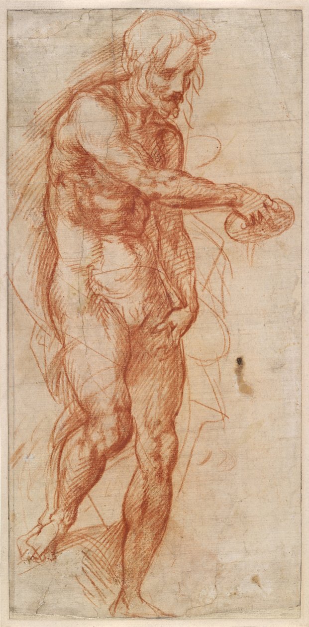 Saint John the Baptist Study, ca 1518 av Andrea del Sarto
