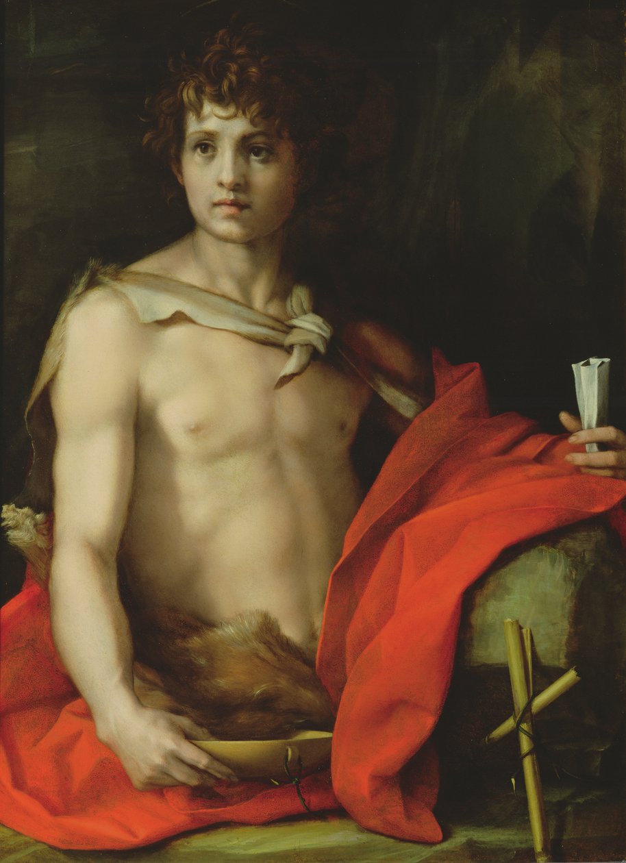 St. Johannes døperen, 1522 (tempera om bord) av Andrea del Sarto