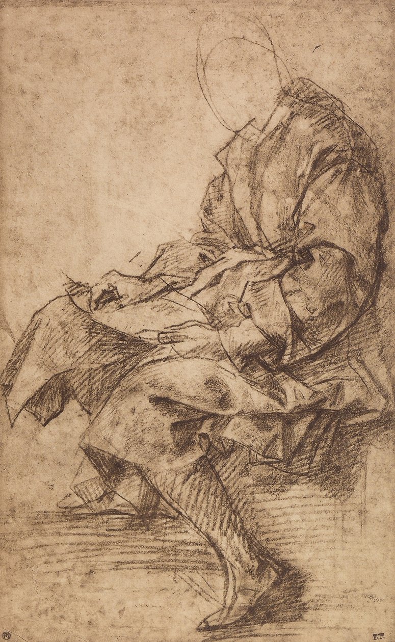 Studie av en mannsfigur av Andrea del Sarto