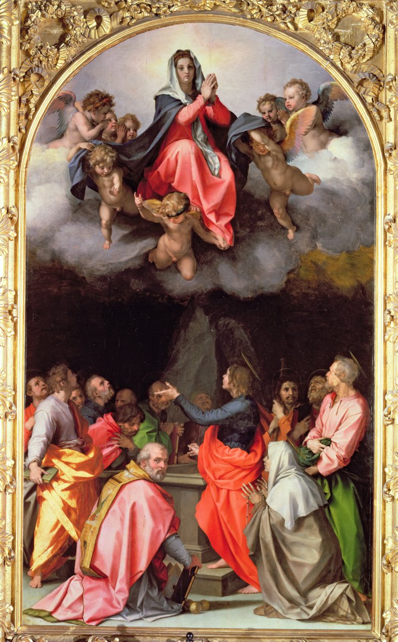 The Assumption of Mary (Maria Himmelfahrt) (altertavle) av Andrea del Sarto