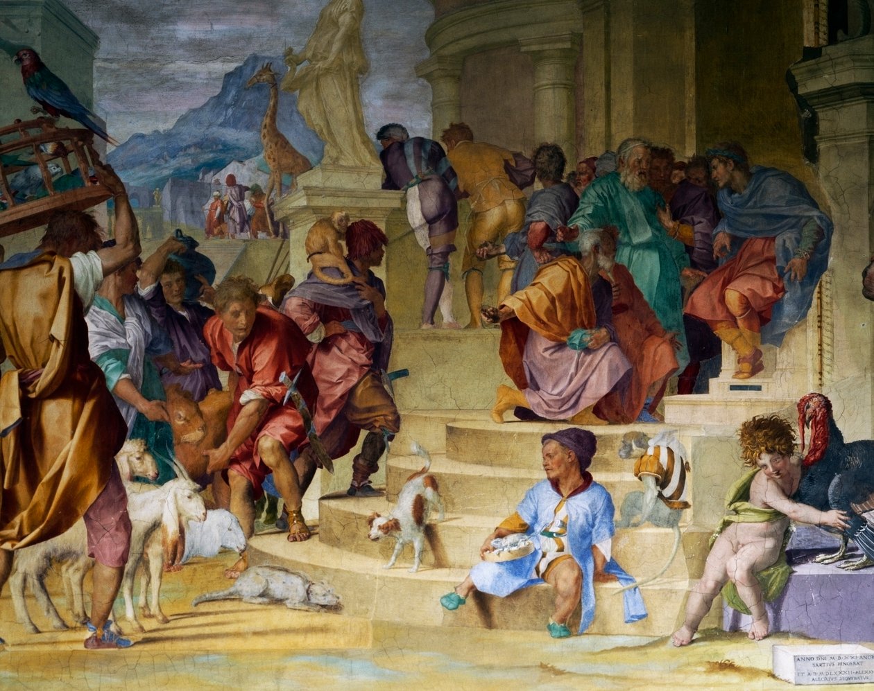 Cæsars triumf av Andrea del Sarto og Alessandro Allori (1520) Medicean Villa Poggio a Caiano av Andrea del Sarto