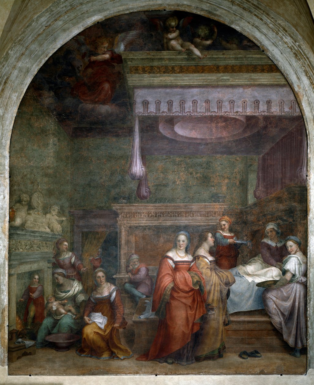 Marias fødsel (Fresco av Andrea del Sarto