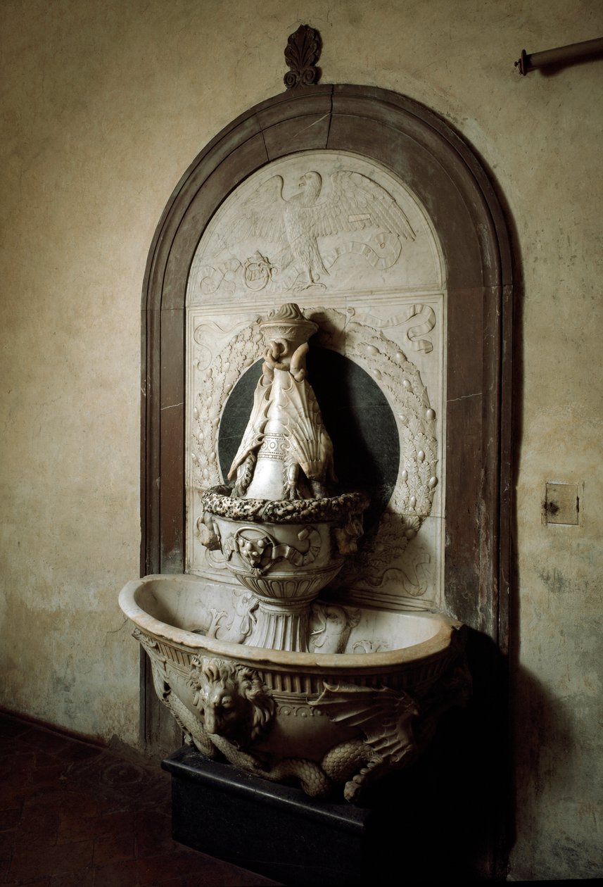 Døpefonter. Skulptur av Andrea del Verrocchio
