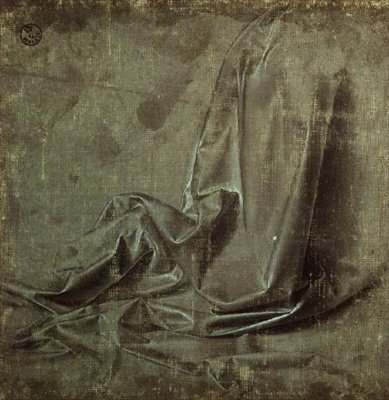 Draperistudie av Andrea del Verrocchio