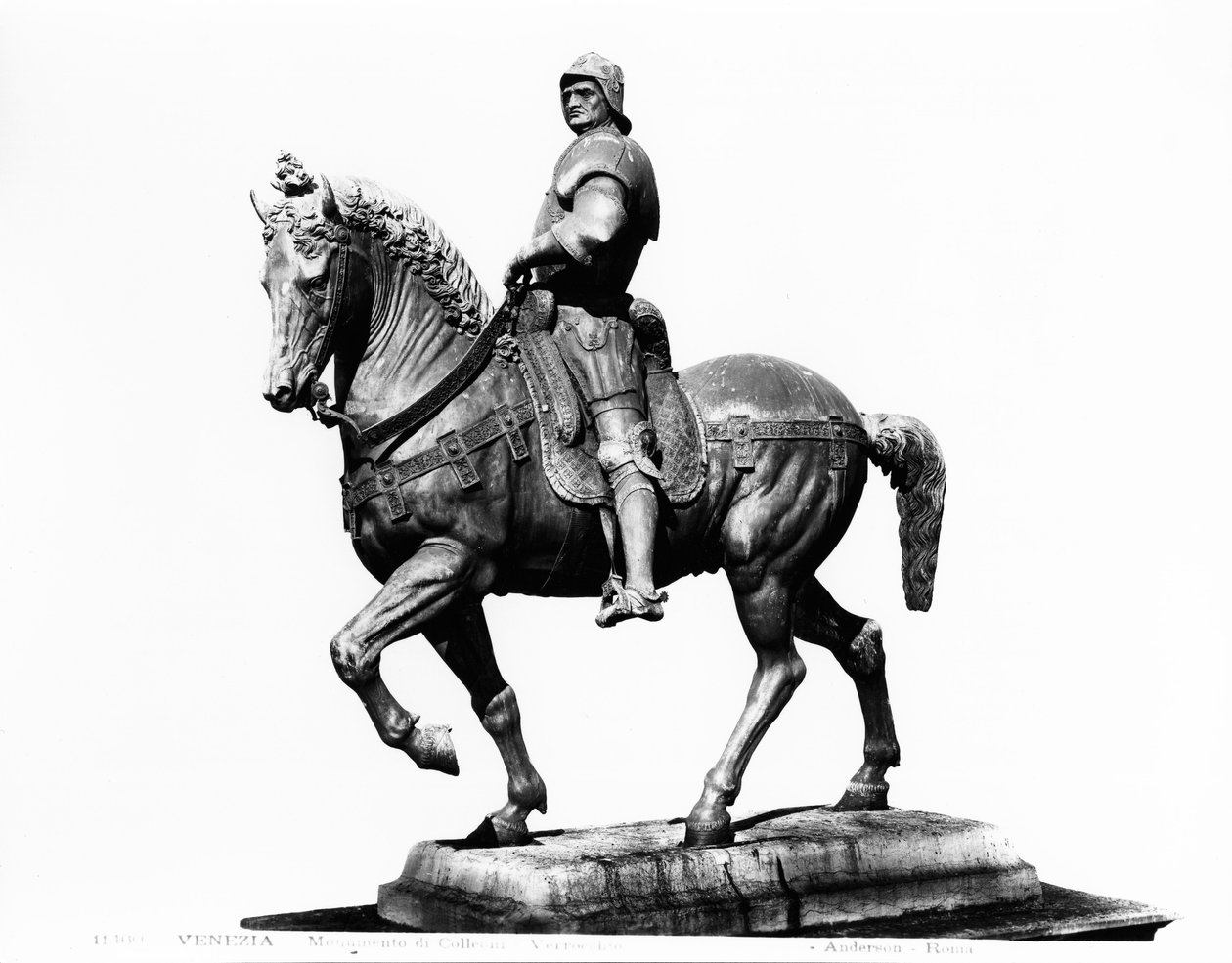 Rytterstatue av condottiere Bartolomeo Colleoni (1400-75) (bronse) (s/h foto) av Andrea del Verrocchio