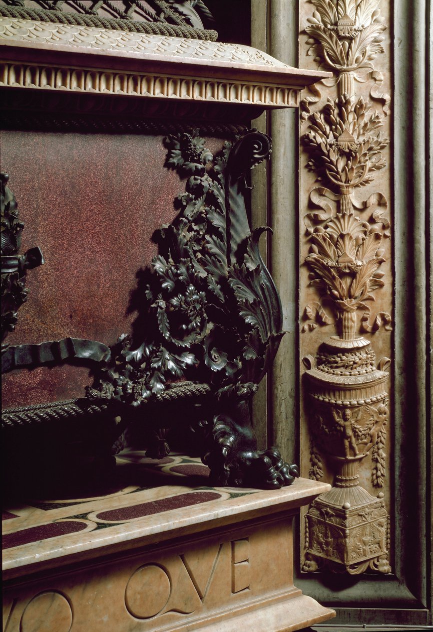 Begravelsesmonument til Piero og Giovanni de Medici, sønn av Cosimo de Medici, førstnevnte. Skulptur av Andrea del Verrocchio