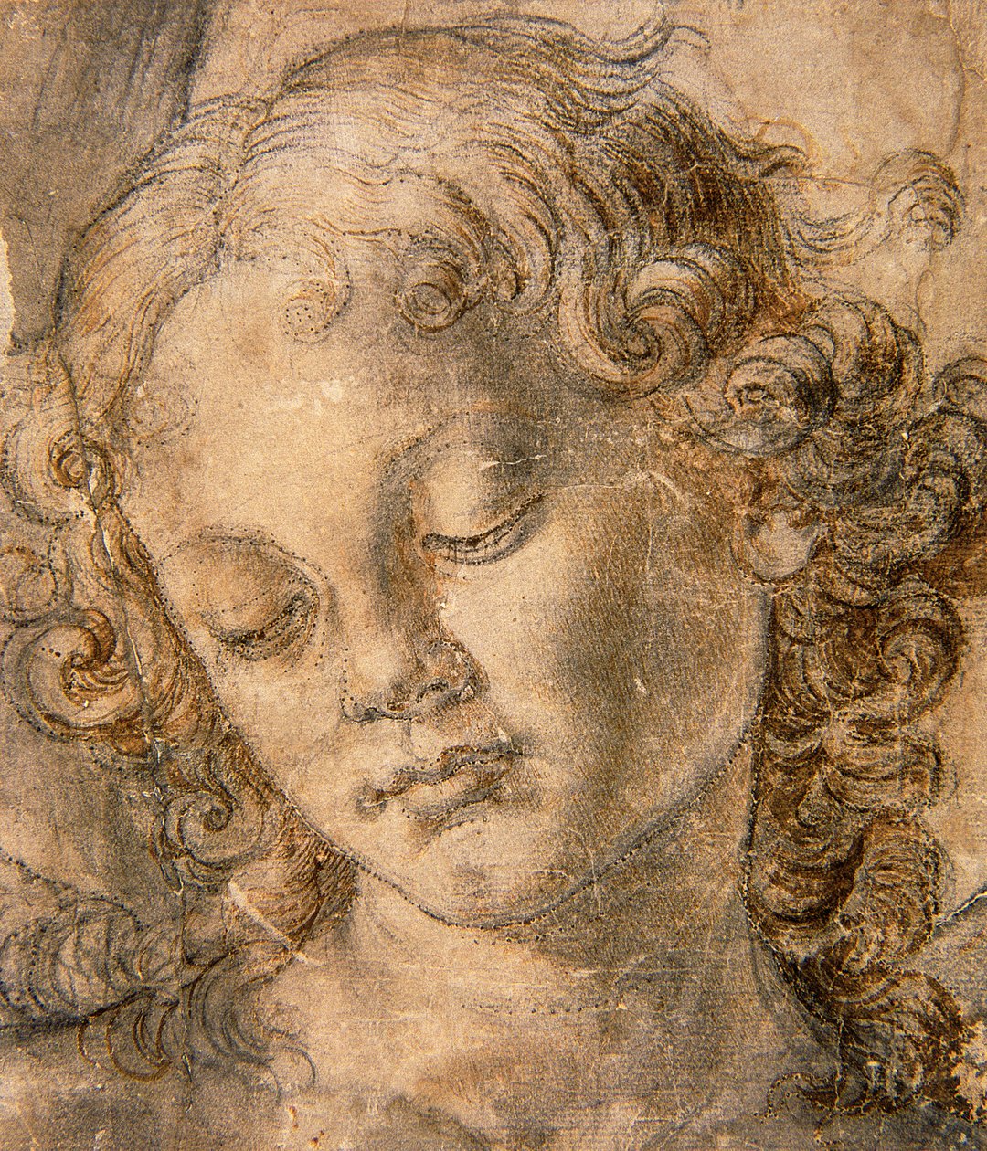 Hodet til engel av Andrea del Verrocchio