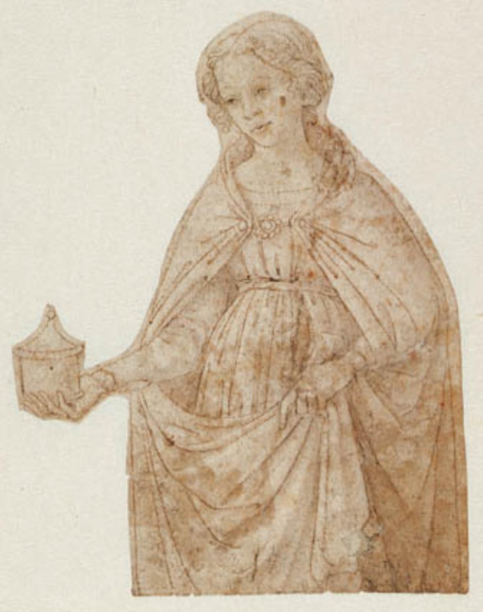 Maria Magdalena med krukken med salve. Knefigur av Andrea del Verrocchio