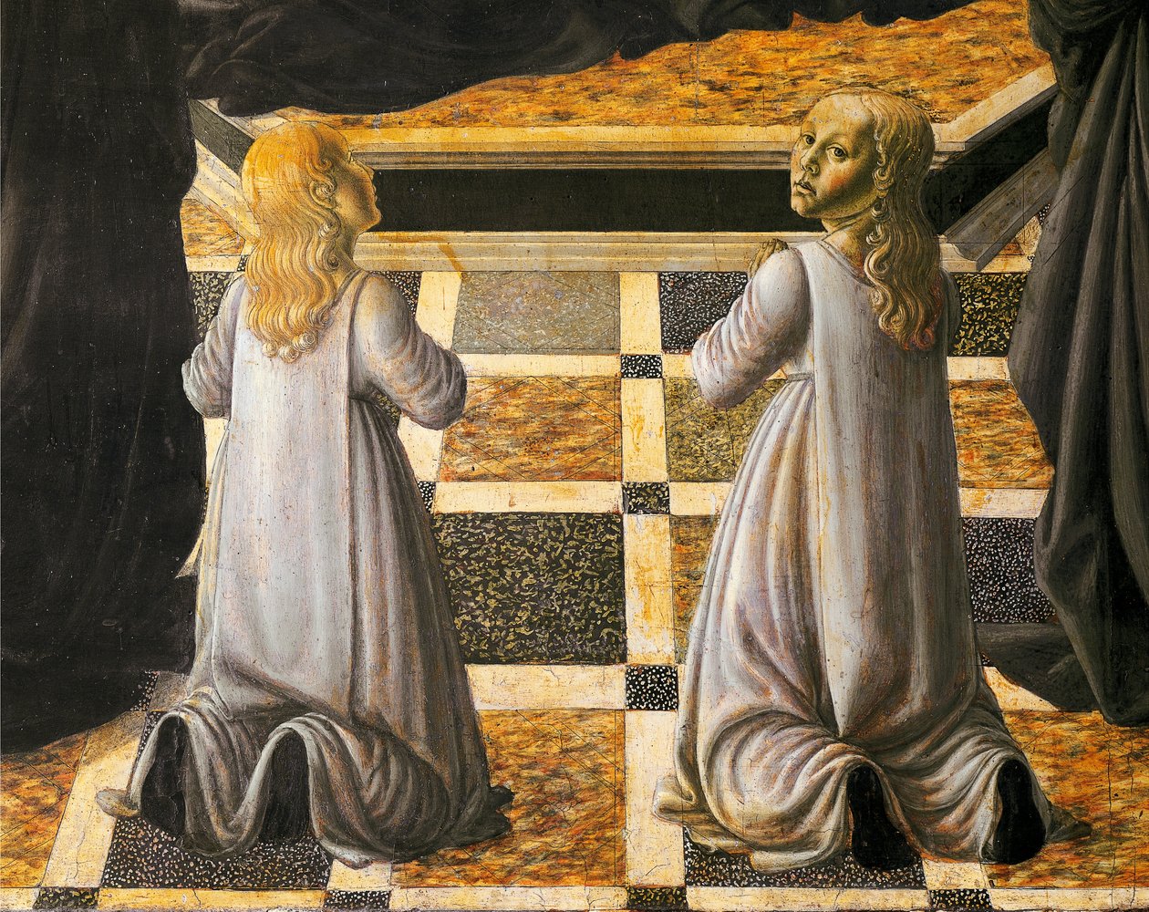 Saint Monica av Andrea del Verrocchio (1437-1488), detalj, Santo Spiritos kirke, Firenze av Andrea del Verrocchio