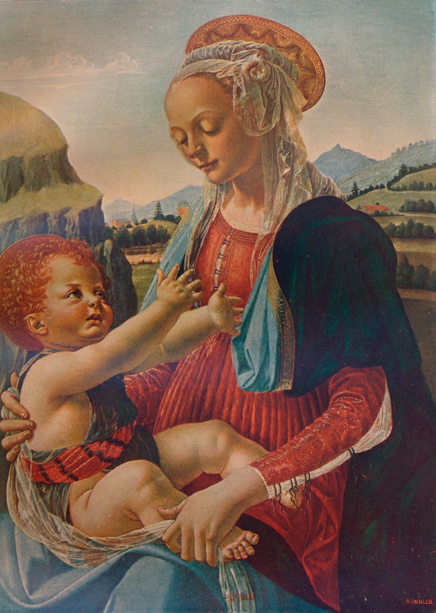 Jomfru og barn, c1470, 1911 av Andrea del Verrocchio