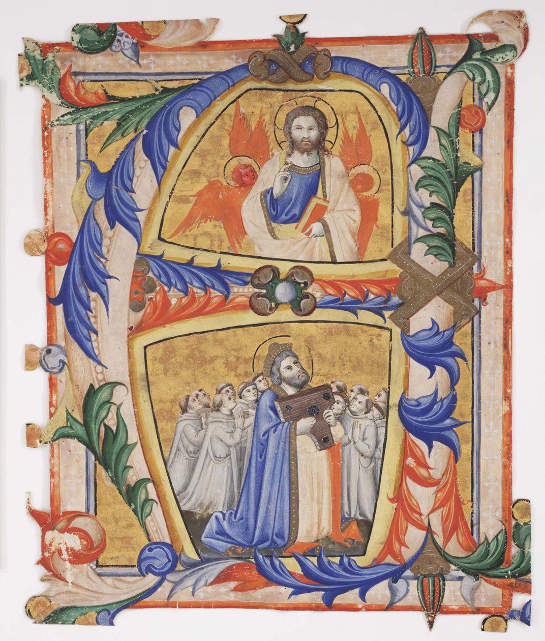 Kristus viste seg for David og en gruppe kamaldolsiske munker, 1390-1410 av Andrea di Bartolo