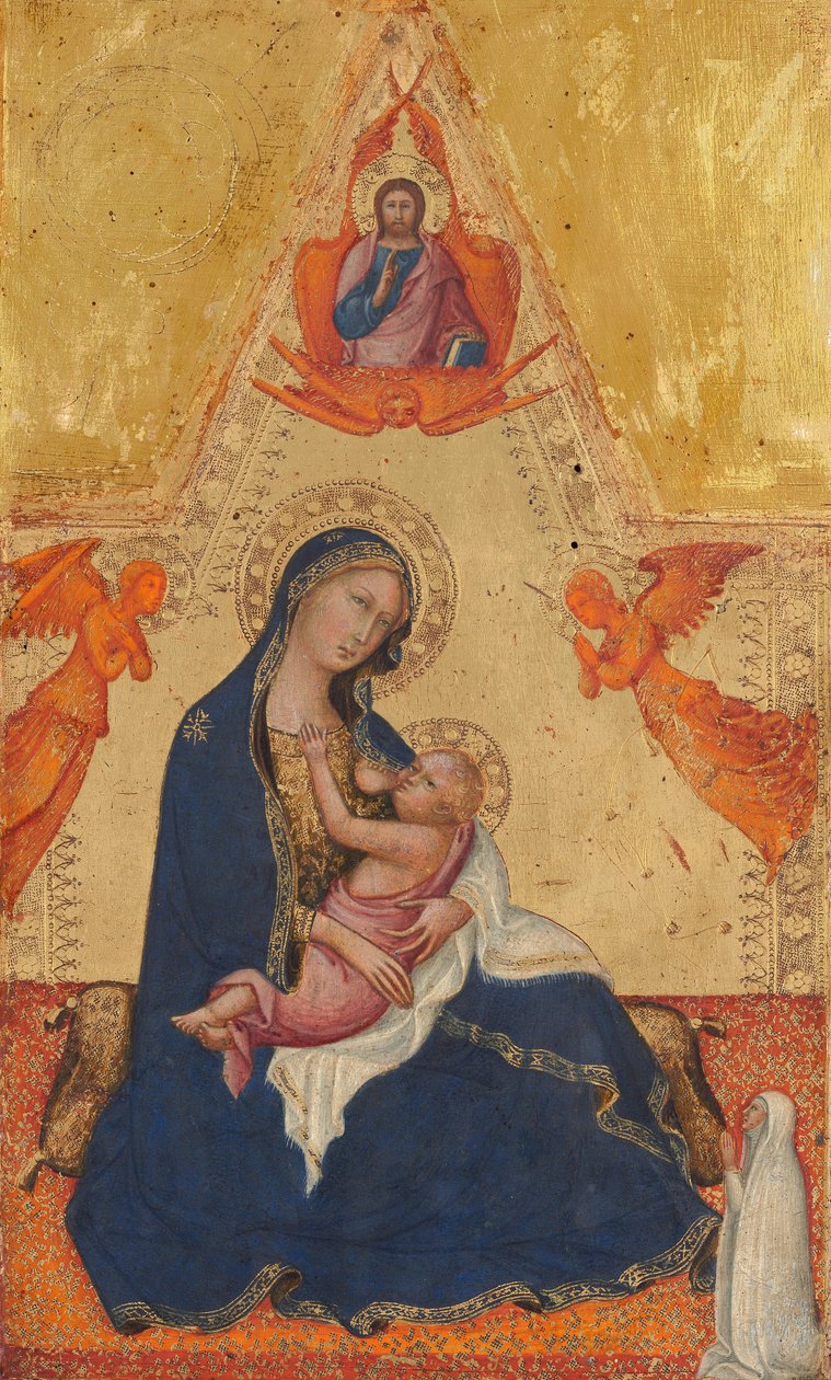 Madonna of Ydmykhet, The Blessing Christ, Two Angels, and a Donor [forsiden], ca. 13801390. av Andrea di Bartolo