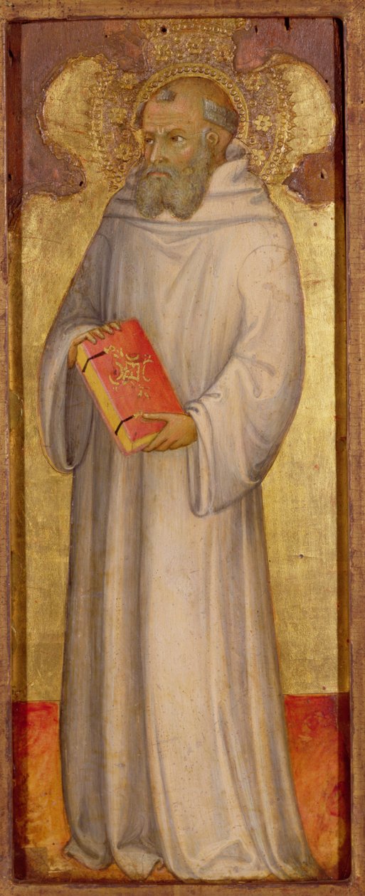 St. Benedict, grunnlegger av eldste orden (ca. 500) av Andrea di Bartolo