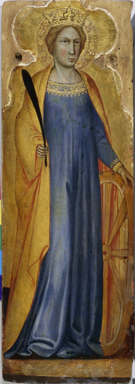 St. Katharine, ca. 1400 (tempera på poppeltre) av Andrea di Bartolo