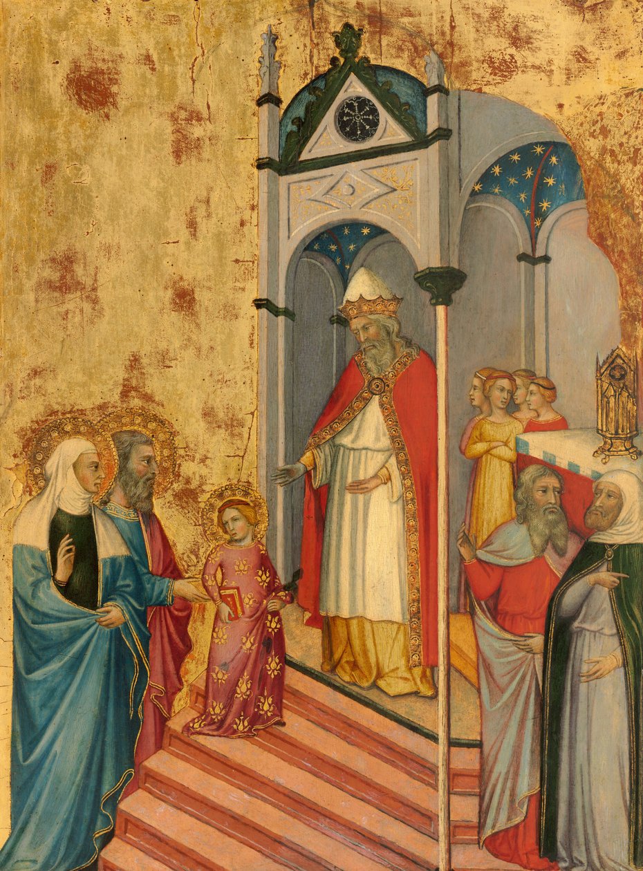 Presentasjonen av jomfruen i tempelet, ca. 14001405. av Andrea di Bartolo