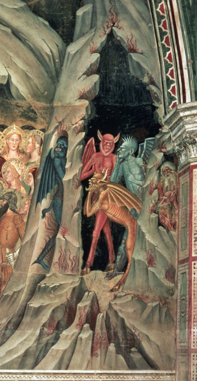 Nedstigningen til Limbo, fra det spanske kapellet av Andrea di Bonaiuto (fl.1343 77)
