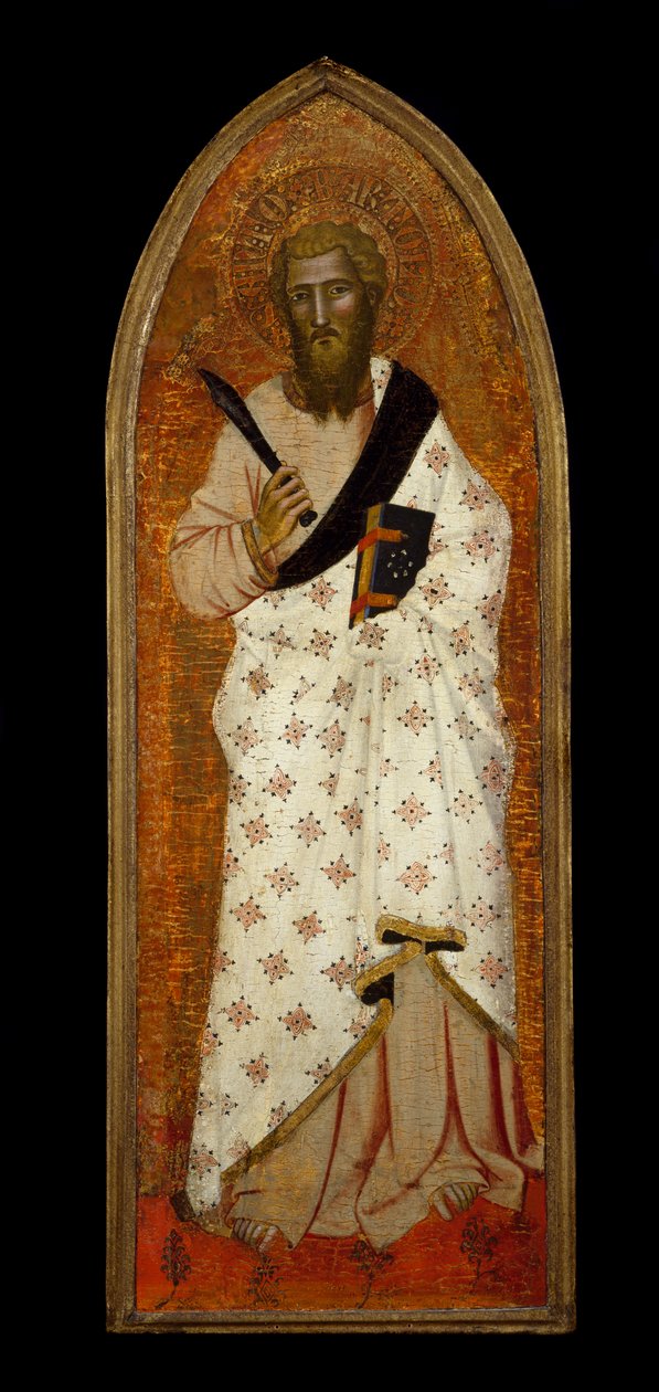 St. Bartolomeus, ca. 1360-65 (tempera og bladgull på trepanel) av Andrea di Bonaiuto fl.1343 77 Andrea di Bonaiuto fl.1343 77