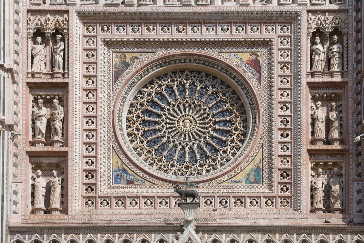 Rosevindu, Santa Maria Assunta-katedralen, Orvieto, Umbria, Italia av Andrea di Cione Orcagna