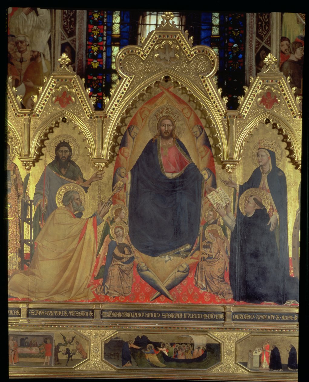 Strozzi-altertavlen, 1357 paneldetalj av 72246 av Andrea di Cione Orcagna
